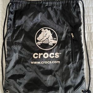 Croc drawstring bag